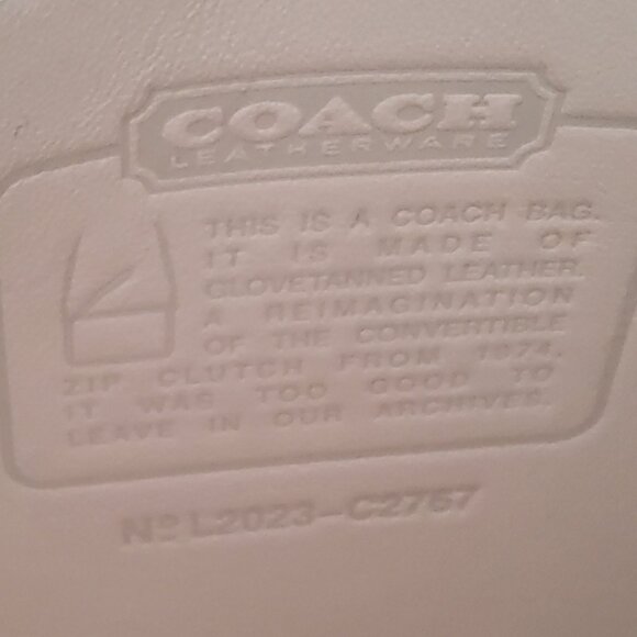 Coach Originals C2767 Quinn in Ivory NWT - Picture 7 of 8
